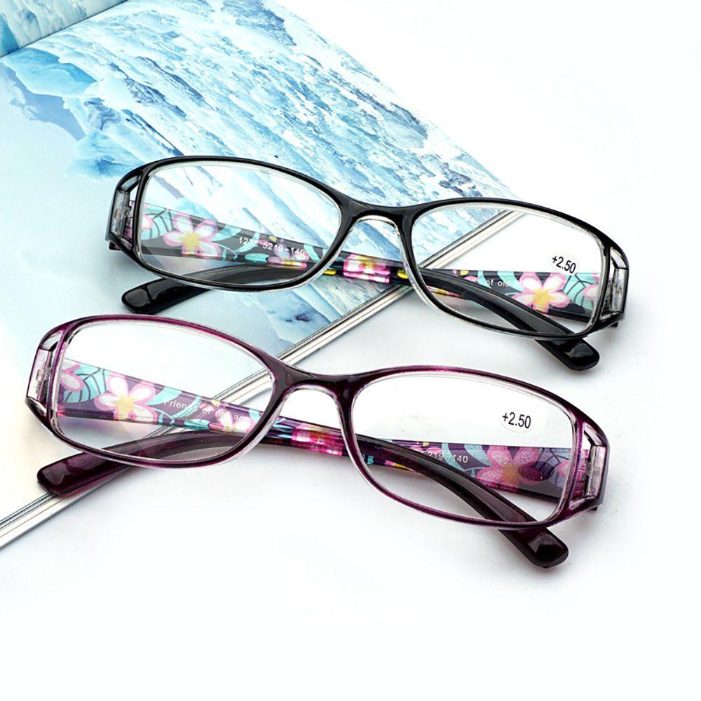 Kính Đọc Sách Chống Bức Xạ Bằng Nhựa Resin Họa Tiết Hoa Cho Nữ