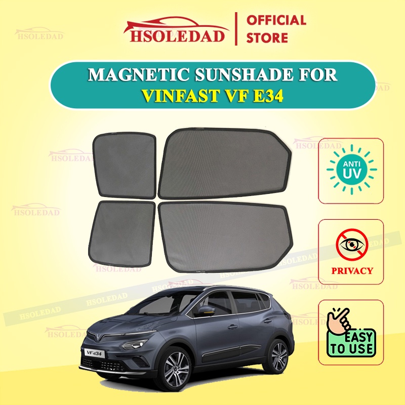 Rèm che nắng nam châm cho xe Vinfast Vfe34, bộ 4 tấm cho 4 cửa, hàng loại 1 cao cấp nhất, vừa khít kính