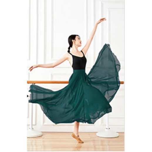 Váy voan 720 độ buộc dây tặng quần váy