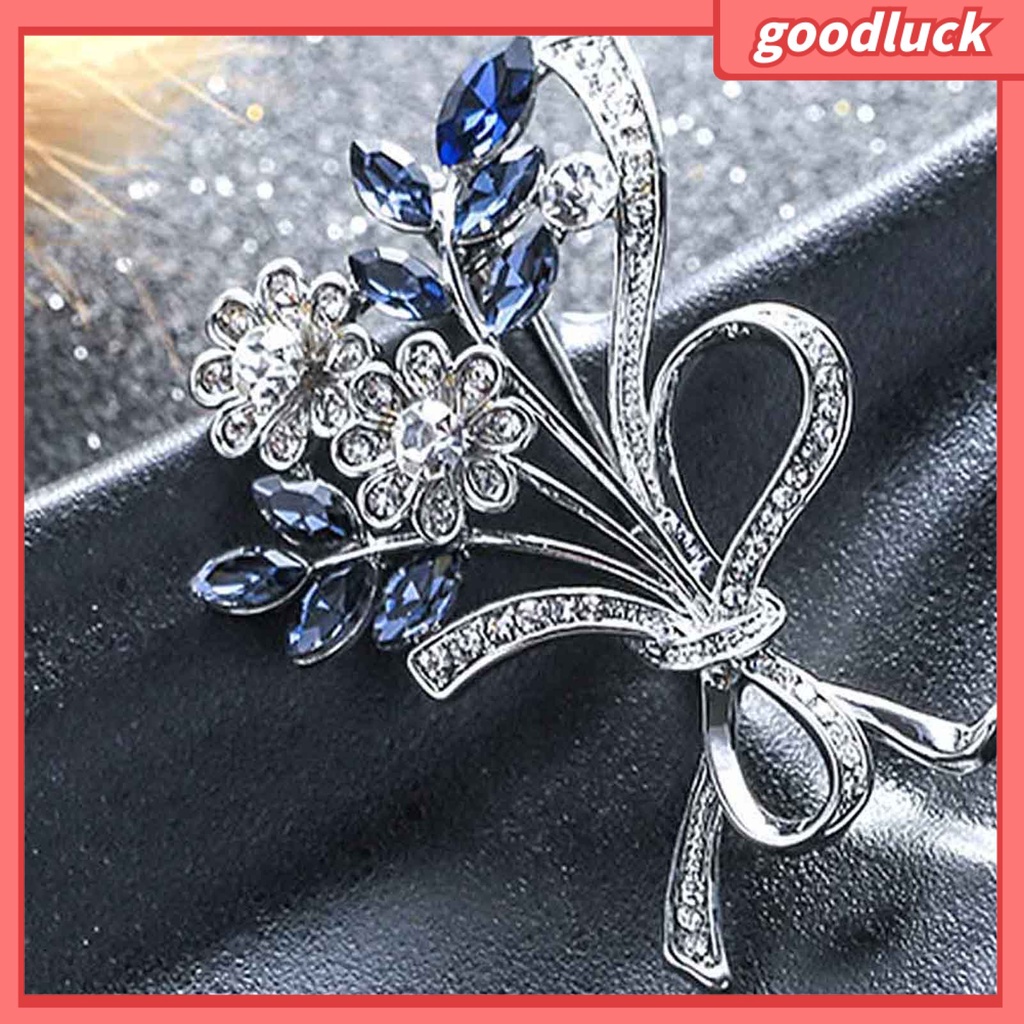 Ghim Cài Áo Hình Bó Hoa Đính Đá Nhân Tạo Thời Trang Cho Nữ
