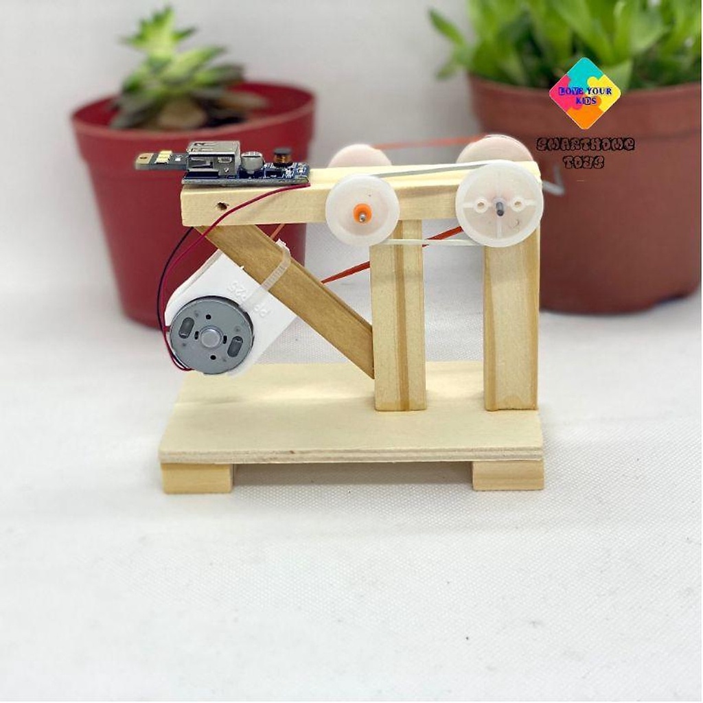 Đồ Chơi Lắp Ráp Cho Bé – Đồ Chơi Gỗ Thông Minh, Máy Phát Điện Mini Bằng Gỗ Sáng Tạo SmartHome Toys