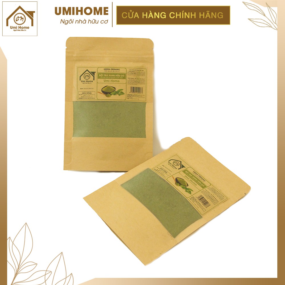 Bột Trà Xanh hữu cơ UMIHOME nguyên chất | Green tea powder 100% Organic | BigBuy360 - bigbuy360.vn