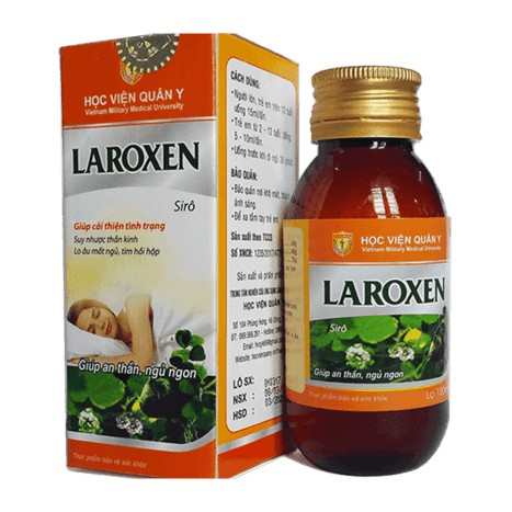 Siro thảo dược Laroxen Học Viện Quân Y 100ml giúp ngủ ngon và ngủ sâu giấc hơn