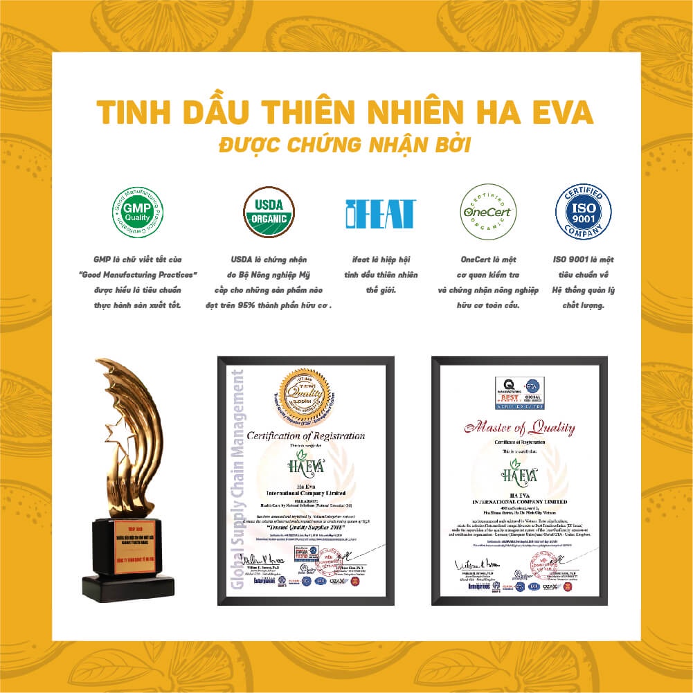 Tinh dầu xông Cam Haeva Cao Cấp, 100% Thiên Nhiên, giúp khử mùi, giảm căng thẳng, giúp ngủ ngon, Chai 10ml/30m/100ml