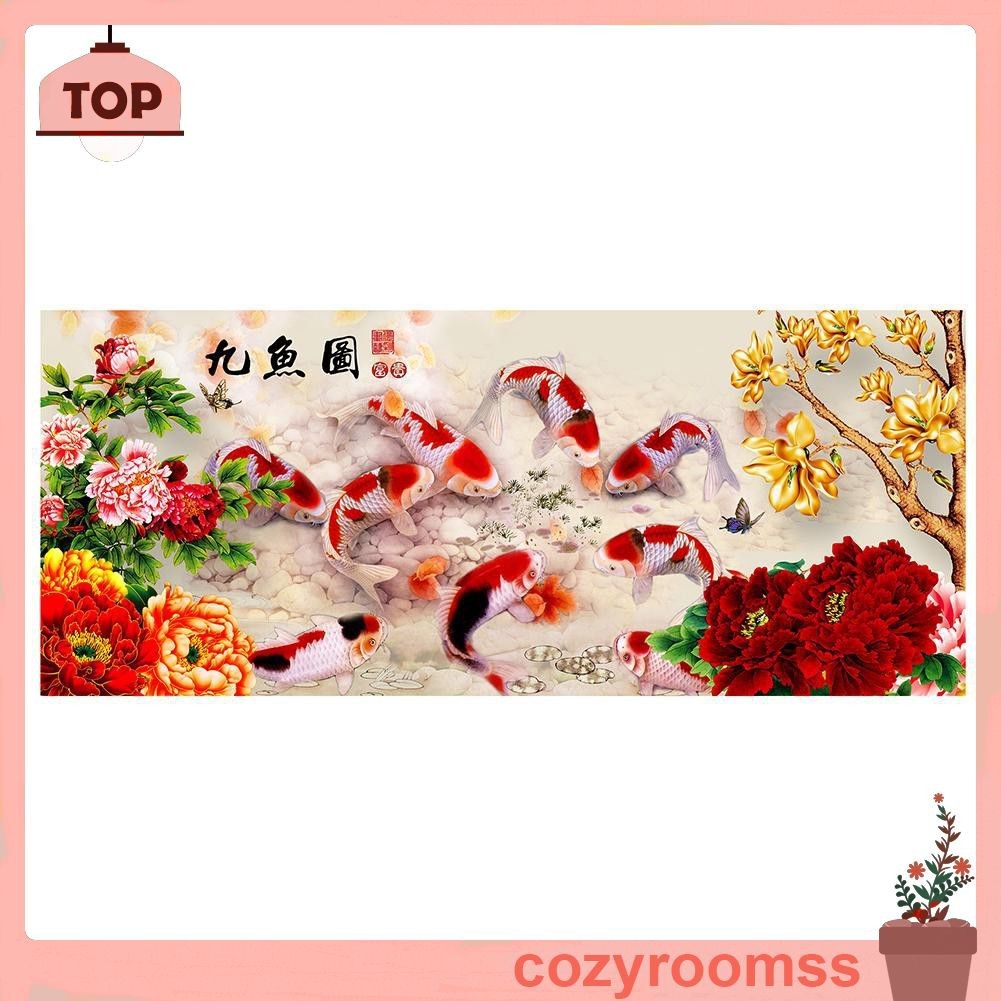 Bộ dụng cụ thêu tranh chữ thập hình con cá