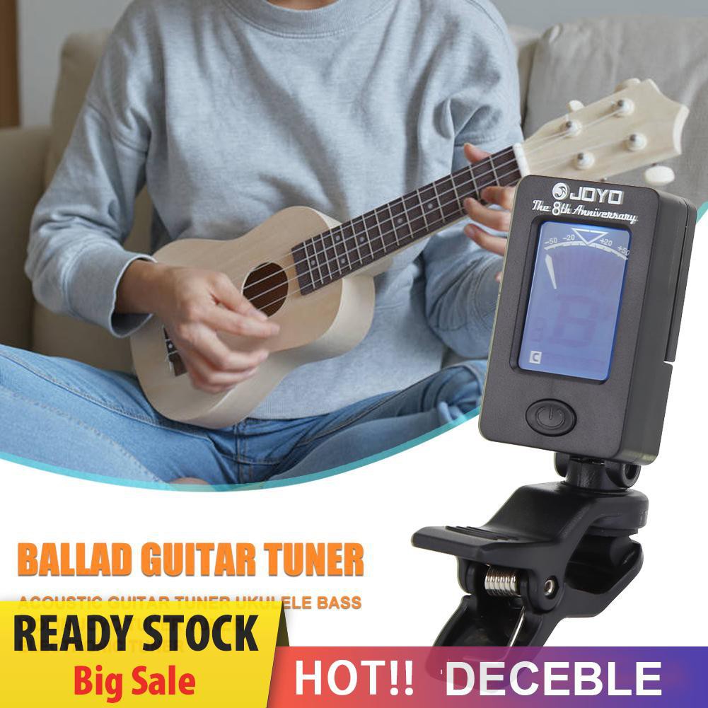 Deceble JOYO JT-01 Clip-on Guitar Tuner Violin Ukulele Chromatic Bass Accessories