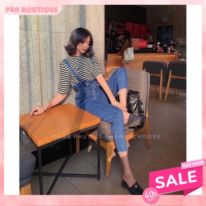 QUẦN YẾM BÒ BAGGY 2 MÀU PHỐI NƠ EO - QUẦN JEAN BO GẤU HP | BigBuy360 - bigbuy360.vn