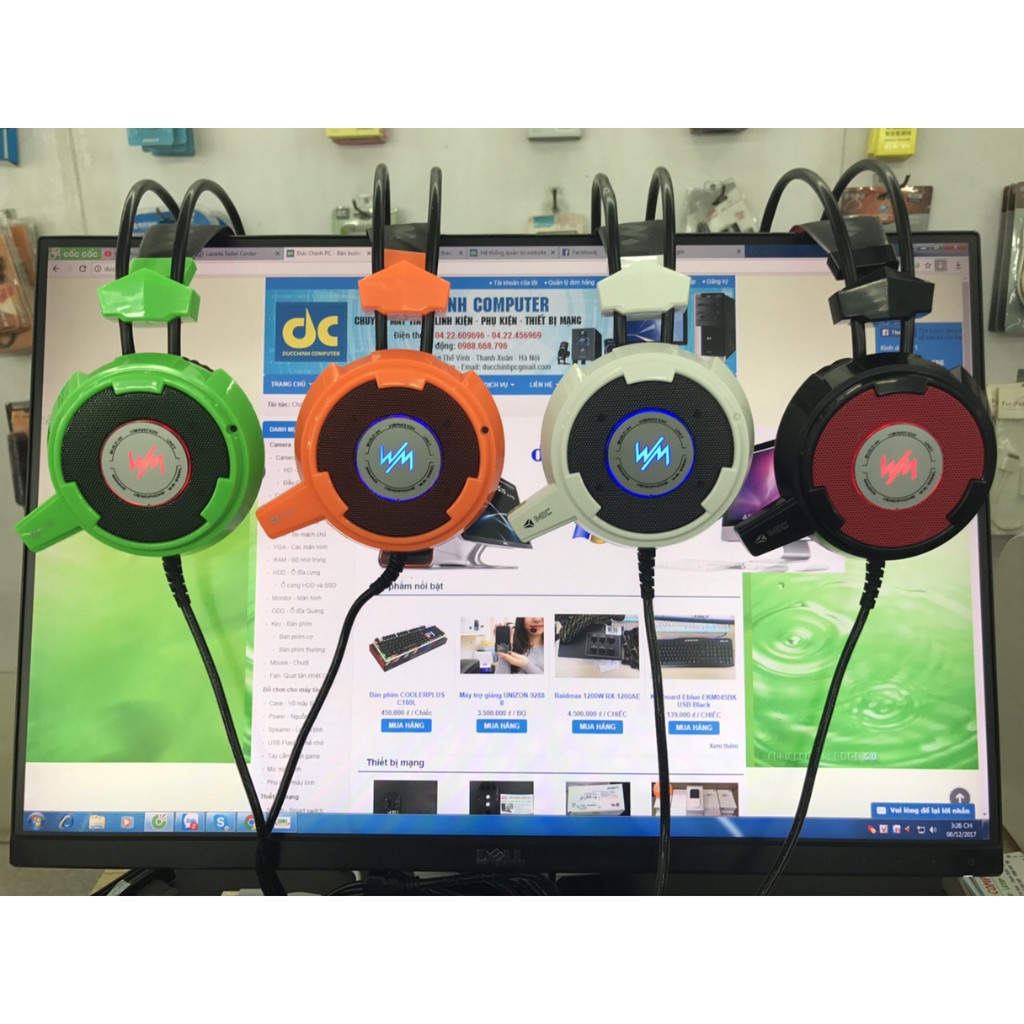 Tai nghe Game Thủ, có Mic, Wang Ming 8900L Chuyên game có Led I Gaming Headphone WangMing 8900L LED