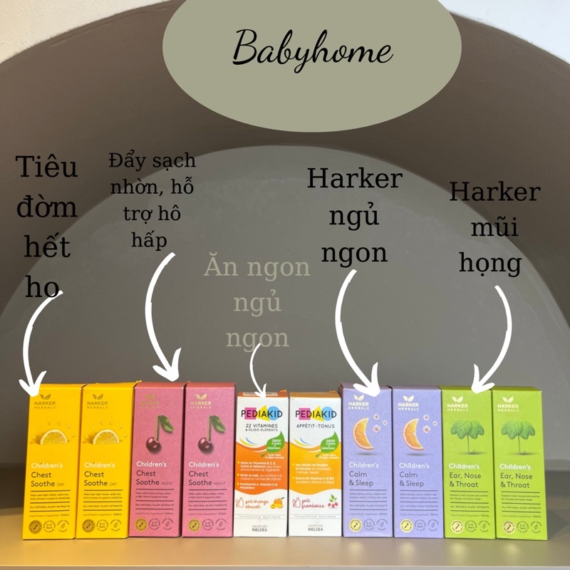lSiro thảo dược date 2024 Harker Herbals NewZealand 100ml và 150ml các loại cho bé