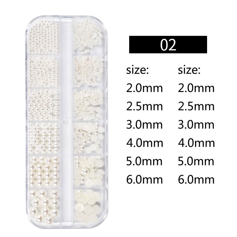 Hộp hạt ngọc trai UR SUGAR 3D 12 ngăn trang trí móng tiện lợi