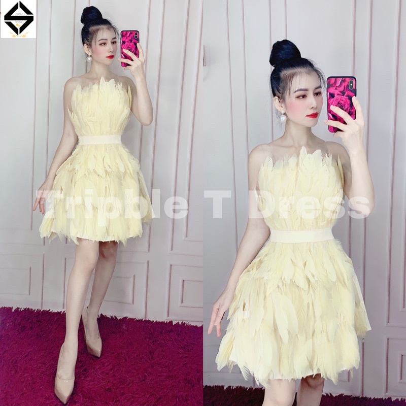 Đầm body ngắn lông cúp siêu xinh TRIPBLE T DRESS - size M/L - MS368V