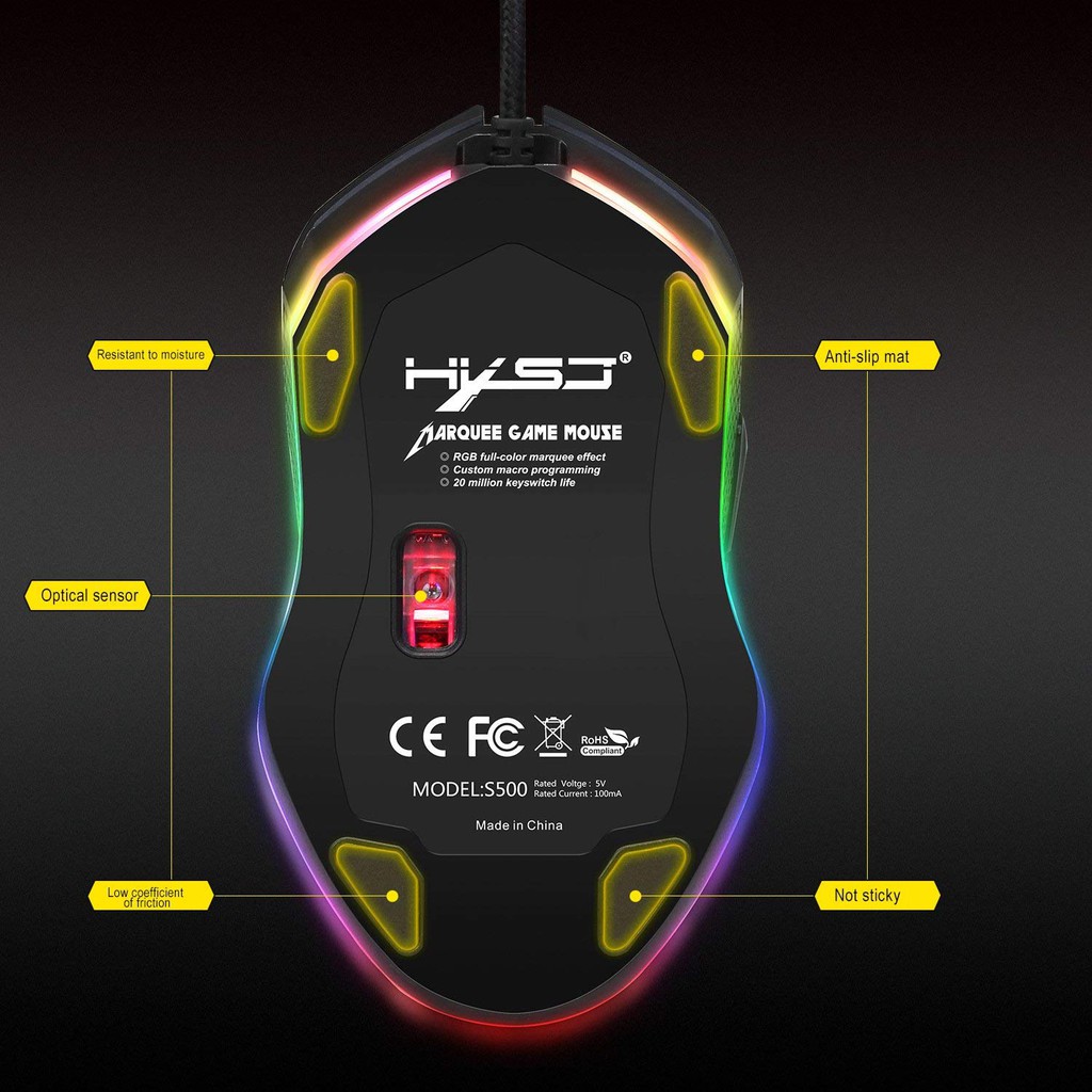 Chuột Gaming HXSJ S500 | RGB Gaming Mouse