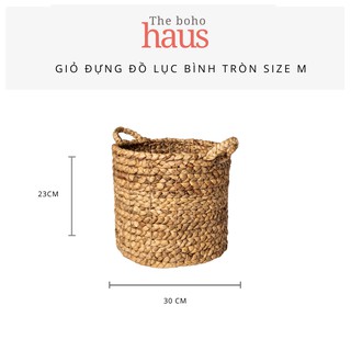 Giỏ đựng đồ lục bình tròn