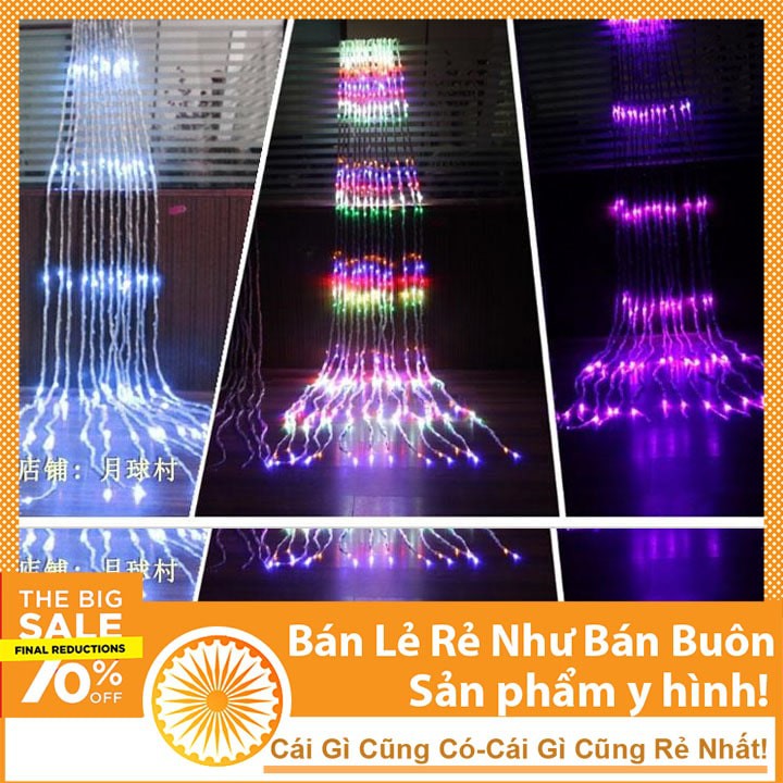 💥FREE SHIP💥 Đèn Rèm Buông LED Hiệu Ứng Thác Đổ, Mưa Rơi