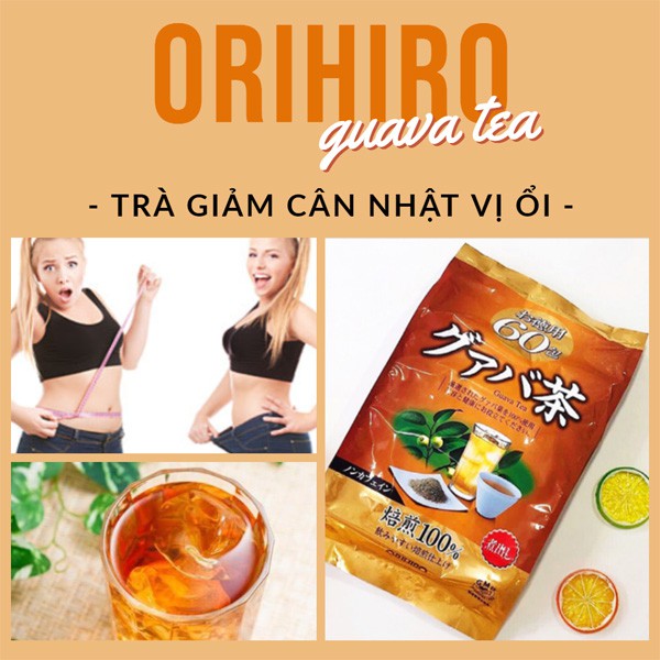 Trà Lá Ổi Giảm Cân Orihiro Guava Nhật Bản (60 Gói Lọc)