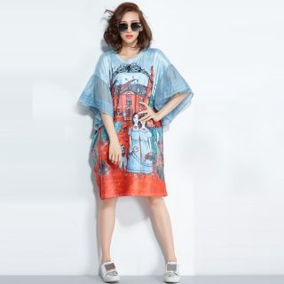 Đầm họa tiết xinh Ảnh thật ở cuối