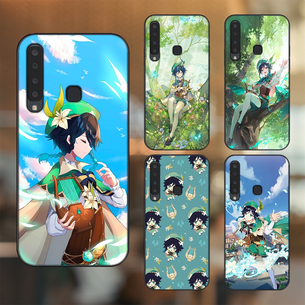 Ốp lưng Samsung A9 2018 viền đen in hình Venti Genshin Impact