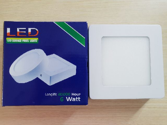 ĐÈN LED ỐP TRẦN NỔI 6W TRÒN VUÔNG