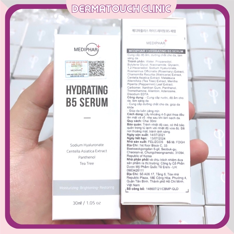 ✅[Chính Hãng] Serum cấp ẩm, phục hồi da Mediphar Hydrating B5 (30ml)