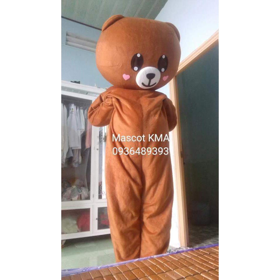 Thuê quần áo hoá trang Mascot Hà Nội Gấu Brown