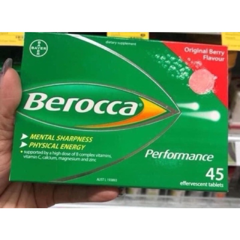 Berroca Nhập Úc, lốc 45v dâu