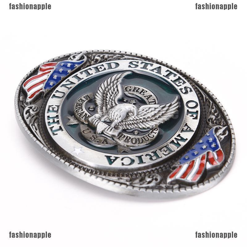 Khoá thắt lưng kim loại cho nam thời trang hình cờ Mỹ