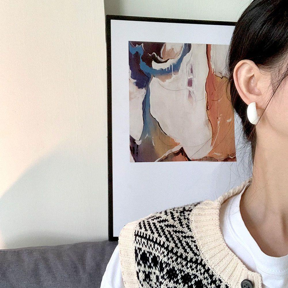 Bông Tai Hình Chữ C / Mặt Trăng Thời Trang Cá Tính Cho Nữ