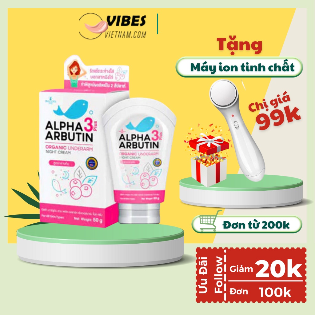 Kem Dưỡng Trắng Giảm Thâm Nách Precious Skin Alpha Arbutin Organic Underarm Whitening Cream 50g vibesvietnam