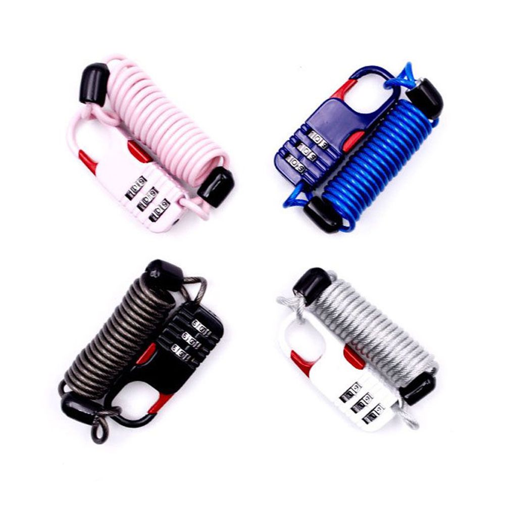 Dây khóa xe đạp mini bằng kim loại chống trộm nhiều màu