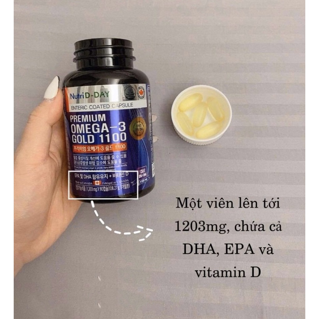 Viên Uống Omega 3 Hàn Quốc Tốt Cho Sức Khỏe Hộp 90 Viên