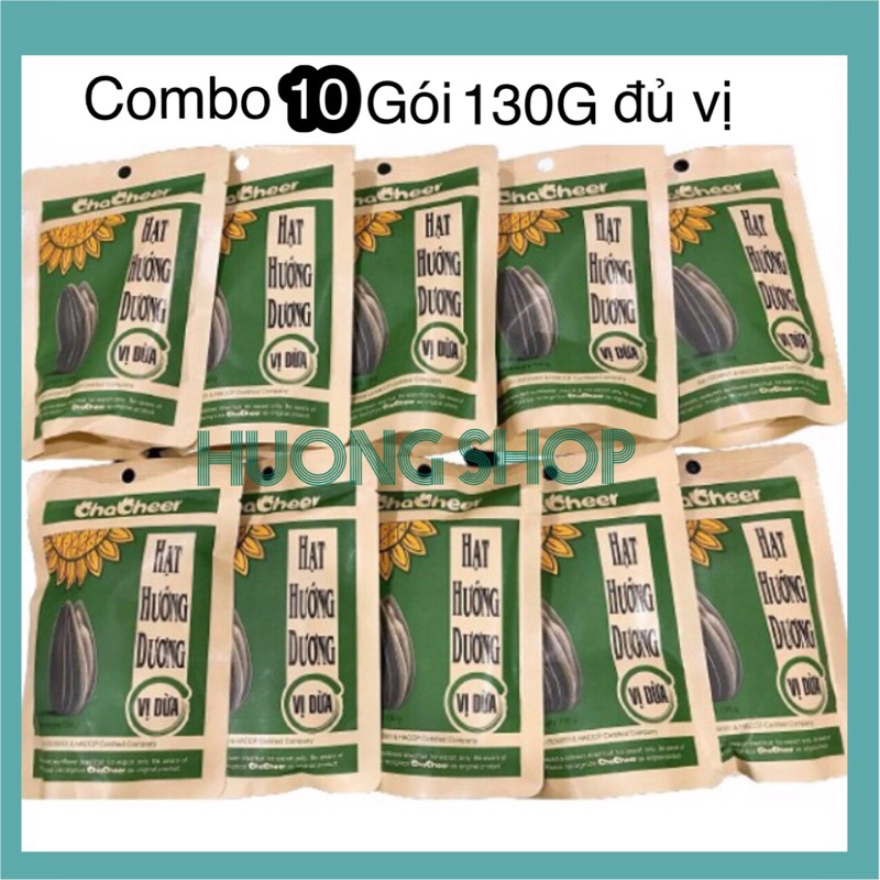 ( 10 gói 130g )Hạt Hướng Dương Chacheer 130g vị Mộc/ Dừa / Ngũ vị hương