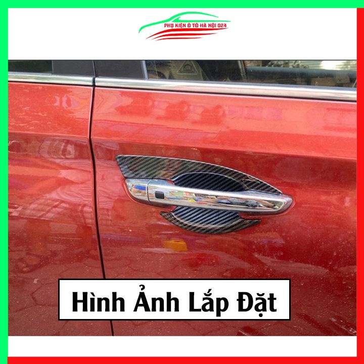 Ốp tay hõm Accent 2018-2022 vân Carbon chống trầy bảo vệ cửa xe ô tô