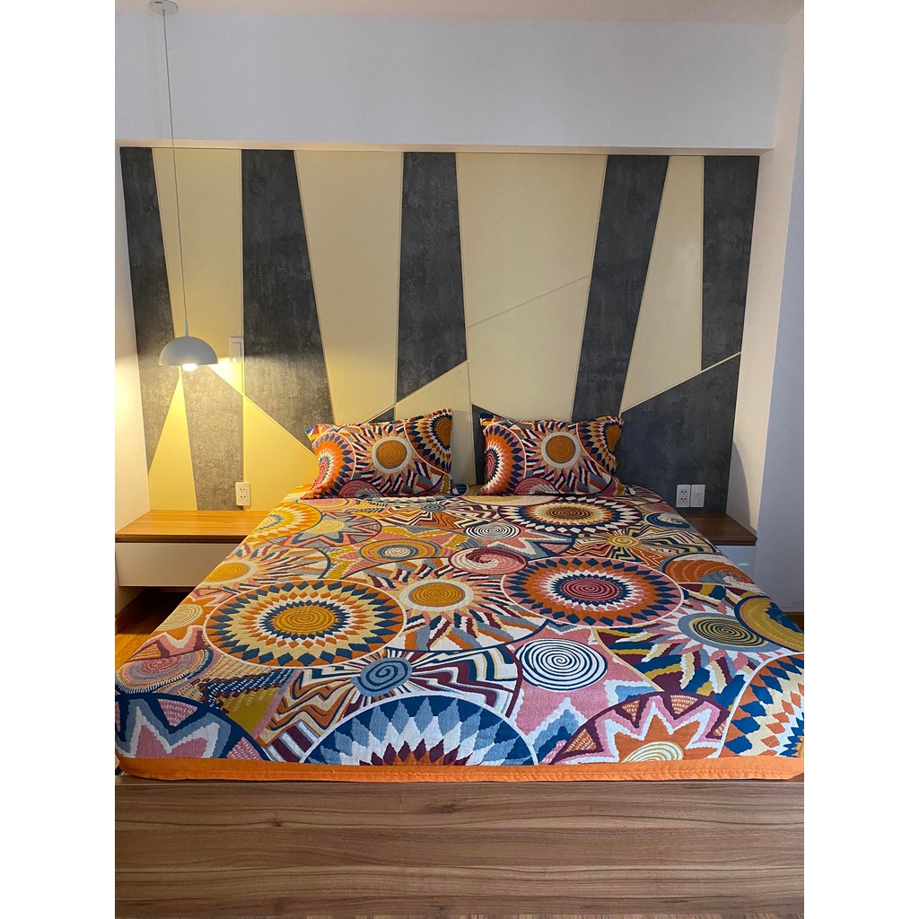 (2)TH COMBO Chăn - Ga - Gối vải Xô Cotton Sợi Tre Organic Nhật Bản