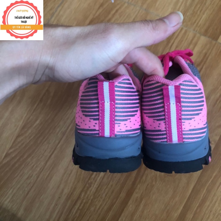 Giày Bảo Hộ Lao Động Nữ Thể Thao Siêu Bền Siêu Nhẹ Chống Đinh Thời Trang  Màu Hồng chống đinh chống va đập và chống tĩện