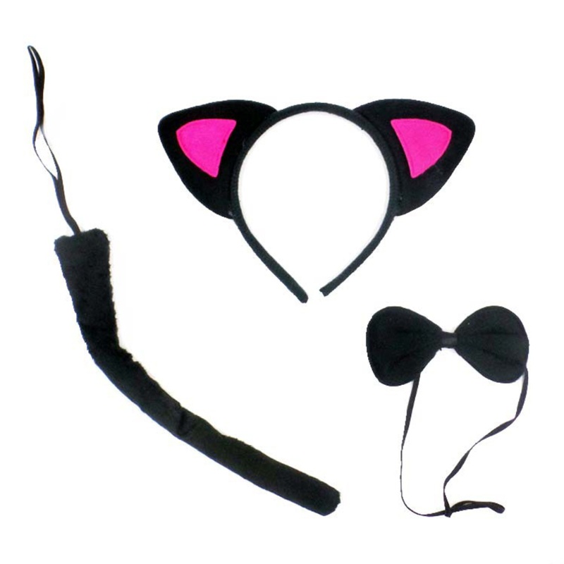 ✿ Set 3 Băng Đô Tai Mèo Bông Hóa Trang Halloween Cho Bé