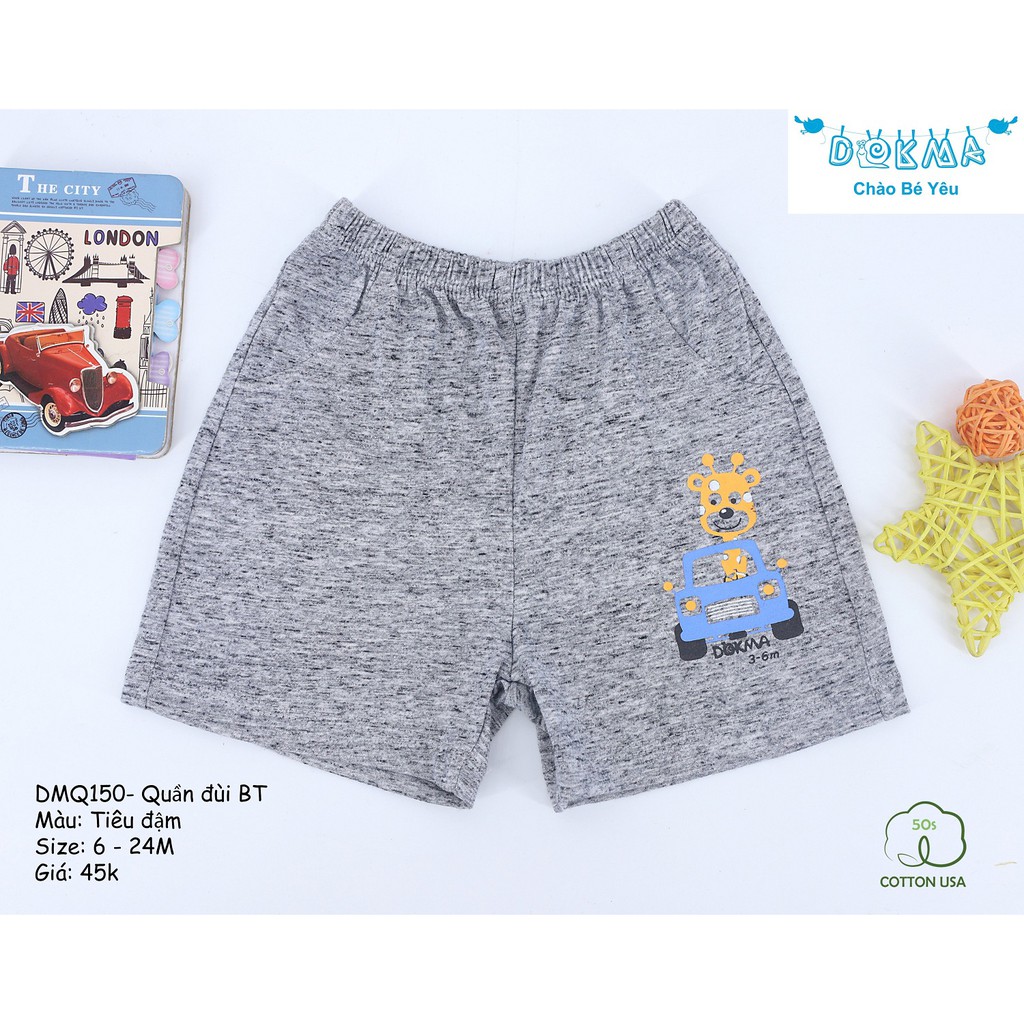 Dokma - Quần đùi bé trai 6-24m DMQ150