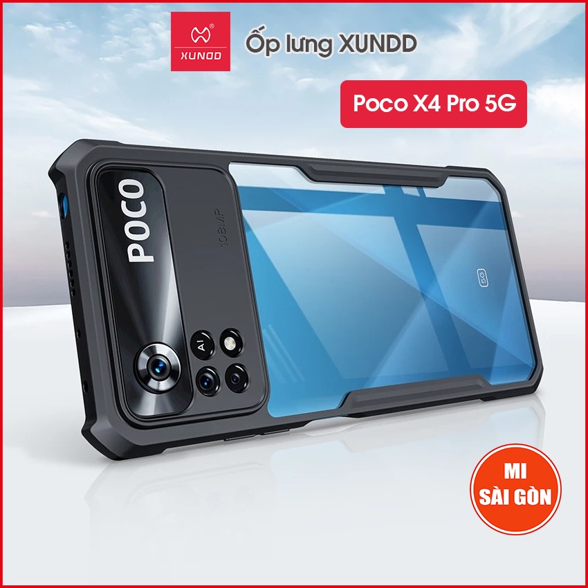 [Hỏa Tốc HCM] Ốp lưng XUNDD Poco X4 Pro 5G - Chống sốc, Mặt lưng trong, Viền TPU