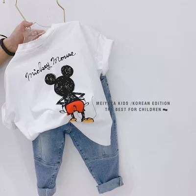 0303SA - Áo phông đôi mẹ con 2 màu đen, trắng