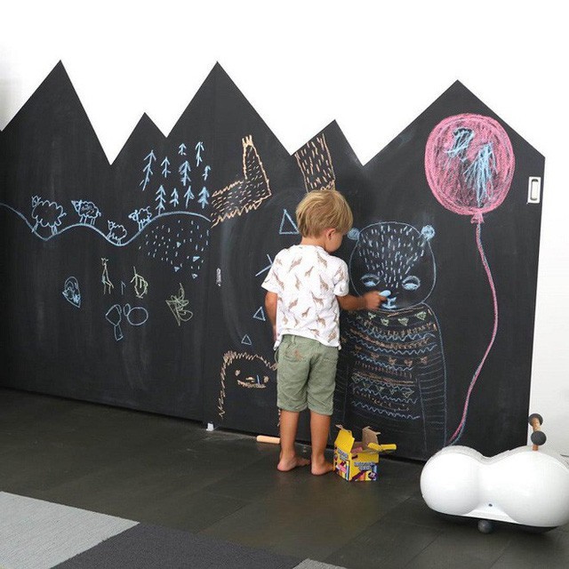 Decal dán tường Black Board - Bảng đen cho trẻ nhỏ thoải mái tập vẽ không lo bẩn tường nhà bạn mà giá siêu rẻ