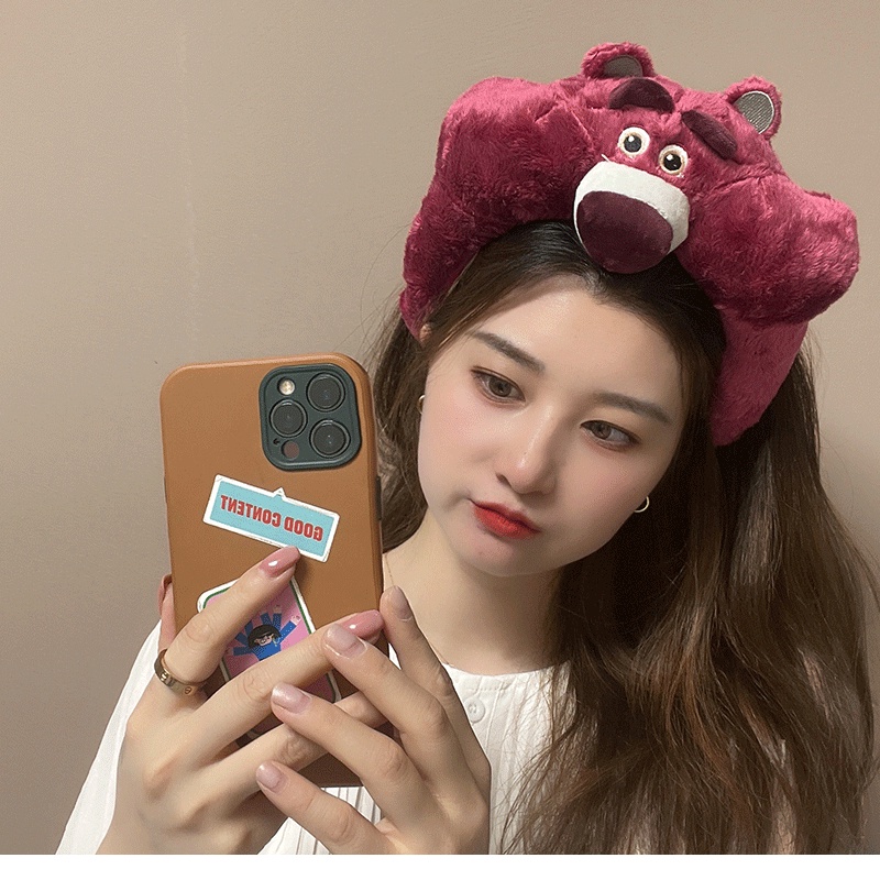 Băng Đô Cài Tóc Hình Gấu / Dâu Tây Dễ Thương Thời Trang Hàn Quốc