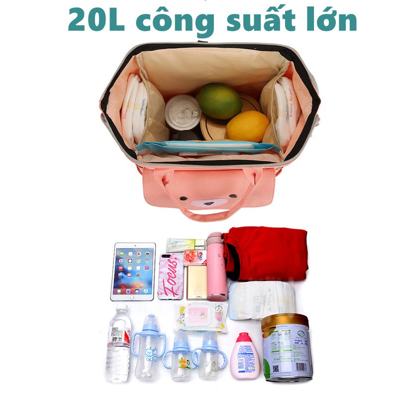 Balo Bỉm Sữa Cho Mẹ và Bé Khi Ra Ngoài, Túi Đựng Đồ Sơ Sinh Cho Trẻ,túi du lịch-MY-SJB-1/2/3/4