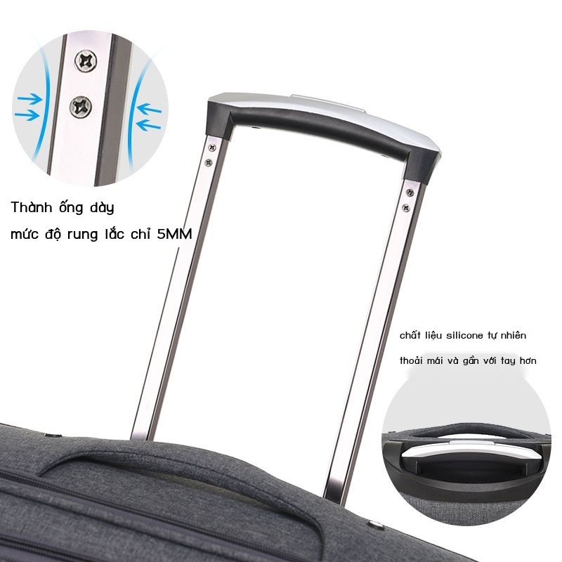 Vali vải Oxford hành lý nữ bánh xe đẩy phổ quát trường hợp nam hộp mật khẩu hộp 20 inch trường hợp lên máy bay