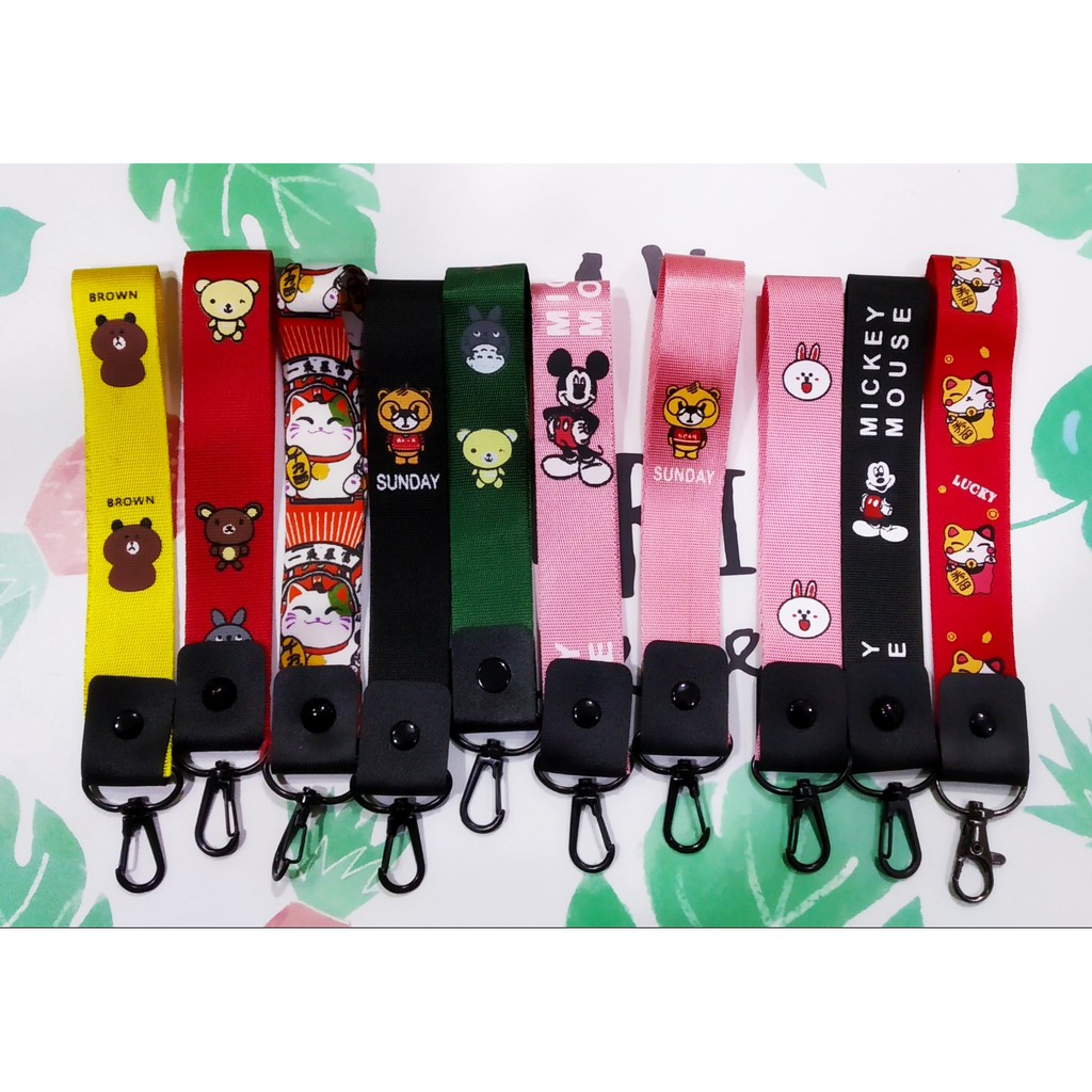 ST5 Dây Đeo Điện Thoại Dây Strap Ngắn 15cm Cute Làm Móc Khóa Móc Điện Thoại name tag