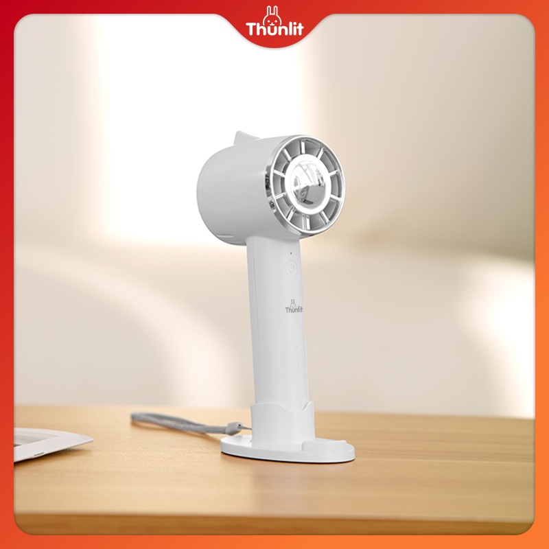 Quạt cầm tay Thunlit Hurricane dáng thẳng để bàn 1200mAh có thể sạc lại 3 tốc độ gió