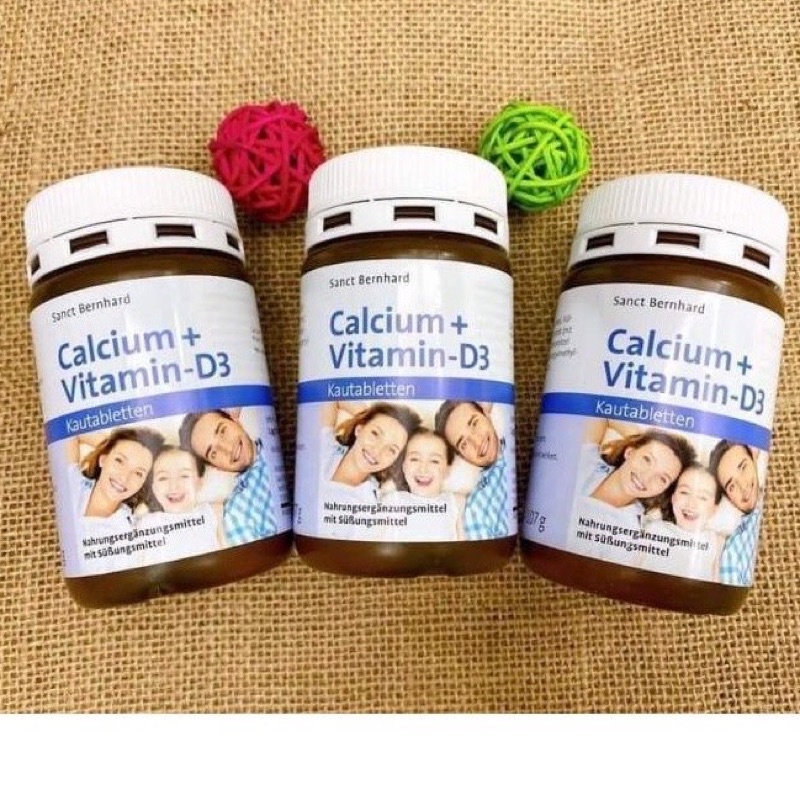 Viên ngậm Sanct Bernhard Calcium Vitamin D3 Vị Socola cho bé