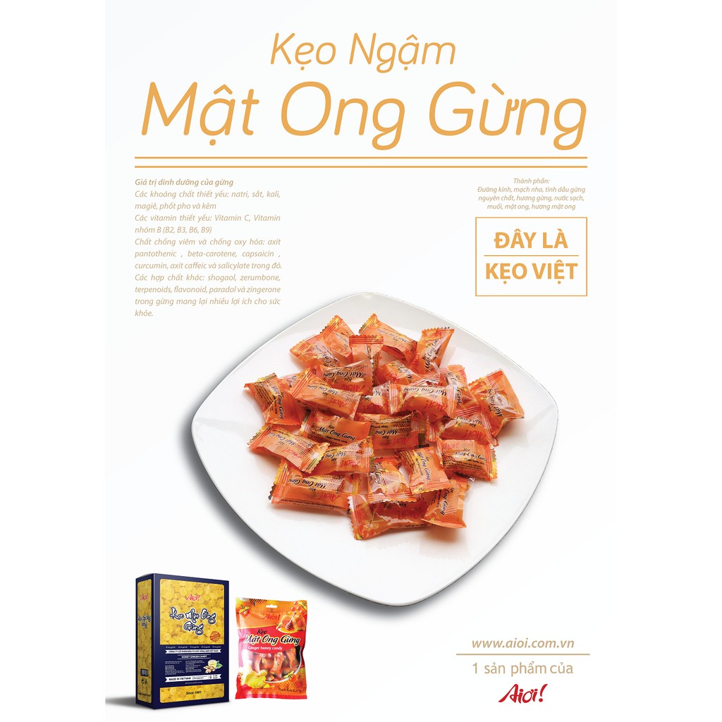 Kẹo  Mật  Ong  Gừng  Hộp  240gr