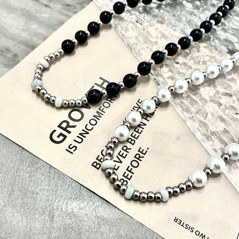 Vòng cổ ngọc trai phong cách hip hop sành điệu cho cặp đôi