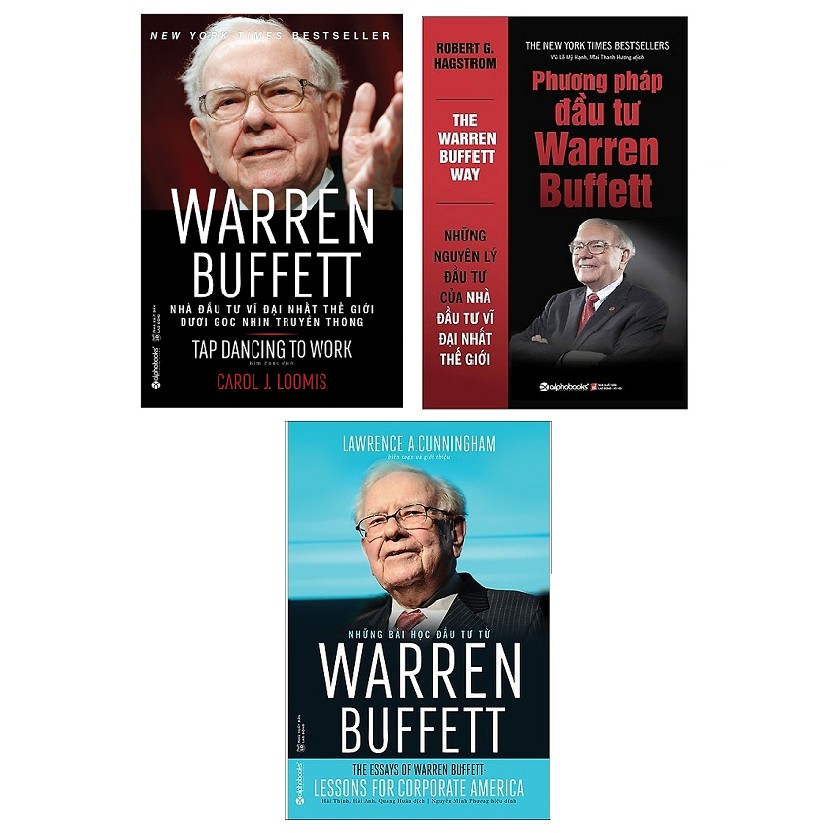 Sách Alphabooks - Combo Warren Buffett- Nhà đầu tư vĩ đại nhất+Phương pháp đầu tư+Những bài học đầu tư từ Warren Buffett