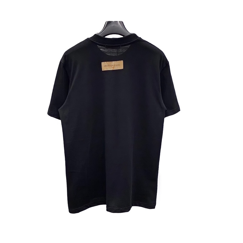 Áo phông LV chữ thêu cổ tròn , Áo thun lv nam nữ