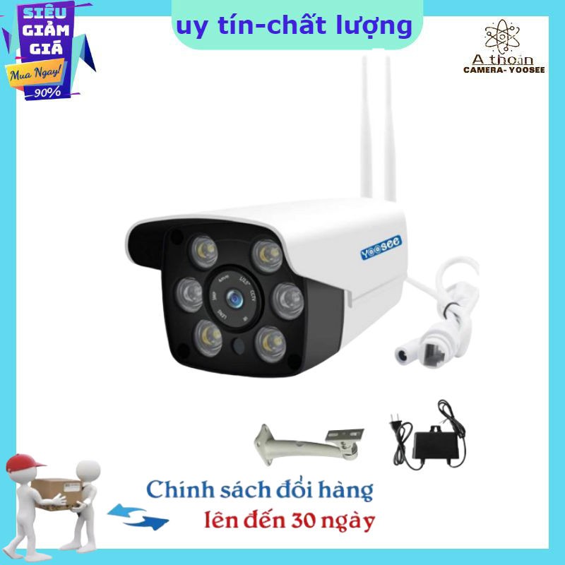 [Kèm thẻ Yoosee] Camera IP Yoosee 1080P Giám Sát Ngoài Trời-LED Hồng Ngoại Quay Đêm Rõ Nét.